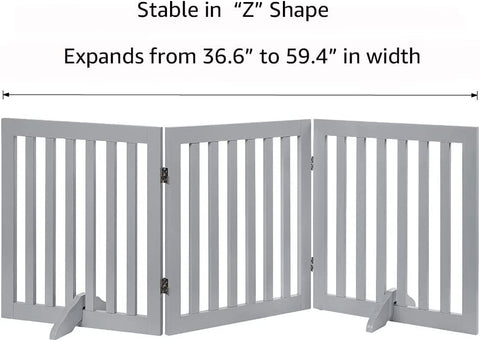 Unipaws Classic Indoor Dog Gate Wooden Pet Safety Gate