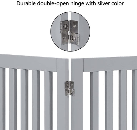 Unipaws Classic Indoor Dog Gate Wooden Pet Safety Gate