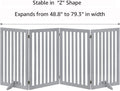 UniPawsStore2023_Unipaws Classic 36" Tall Large Dog Gate Pet Barrier For House - Grey