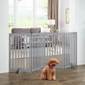 UniPawsStore2023_Unipaws Classic 36" Tall Large Dog Gate Pet Barrier For House - Grey