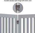 UniPawsStore2023_Unipaws Classic 36" Tall Large Dog Gate Pet Barrier For House - Grey
