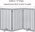 UniPawsStore2023_Unipaws Classic 36" Tall Large Dog Gate Pet Barrier For House - Grey