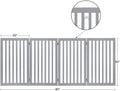 UniPawsStore2023_Unipaws Classic 36" Tall Large Dog Gate Pet Barrier For House - Grey
