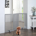 UniPawsStore2023_Unipaws Classic 36" Tall Large Dog Gate Pet Barrier For House - Grey