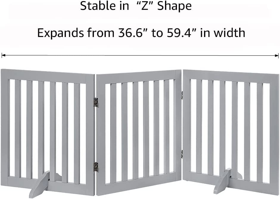 UniPawsStore2023_Unipaws Classic Indoor Dog Gate Wooden Pet Safety Gate