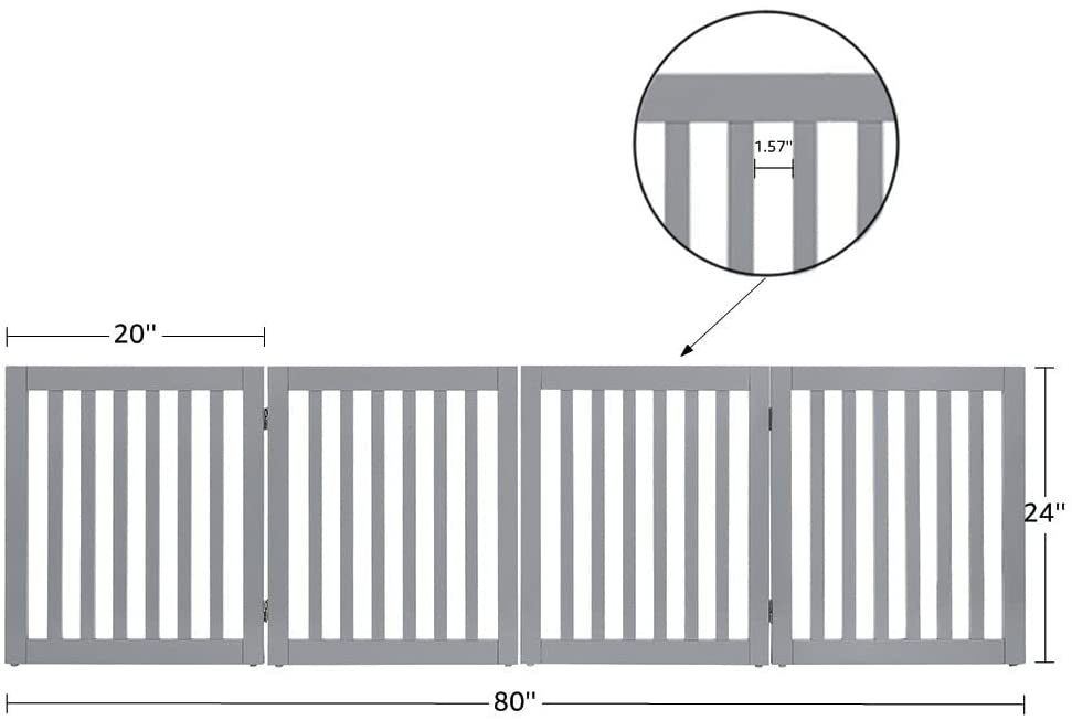 UniPawsStore2023_Unipaws Classic Indoor Dog Gate Wooden Pet Safety Gate