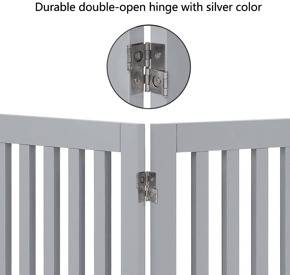 UniPawsStore2023_Unipaws Classic Indoor Dog Gate Wooden Pet Safety Gate