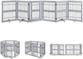 UniPawsStore2023_Unipaws Pet Playpen with Wood and Wire 6 Panels