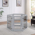 UniPawsStore2023_Unipaws Pet Playpen with Wood and Wire 6 Panels