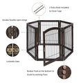 UniPawsStore2023_Unipaws Wood and wire Pet Playpen - 4 Support Feet
