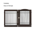 UniPawsStore2023_Unipaws Wood and wire Pet Playpen - 4 Support Feet