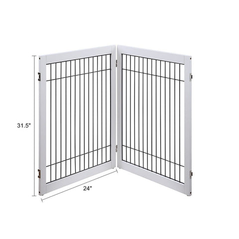 UniPawsStore2023_Unipaws Wood and wire Pet Playpen - 4 Support Feet